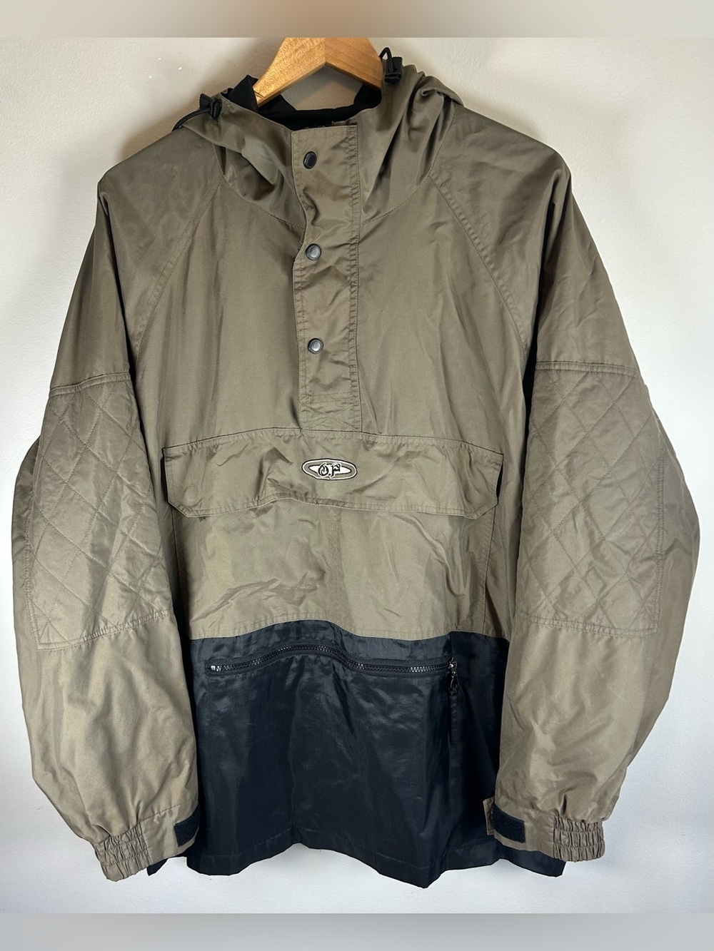 Vintage Ocean Pacific Mens Nylon Jacket Size L OP 1/2 Zip Windbreaker Anorak 90s